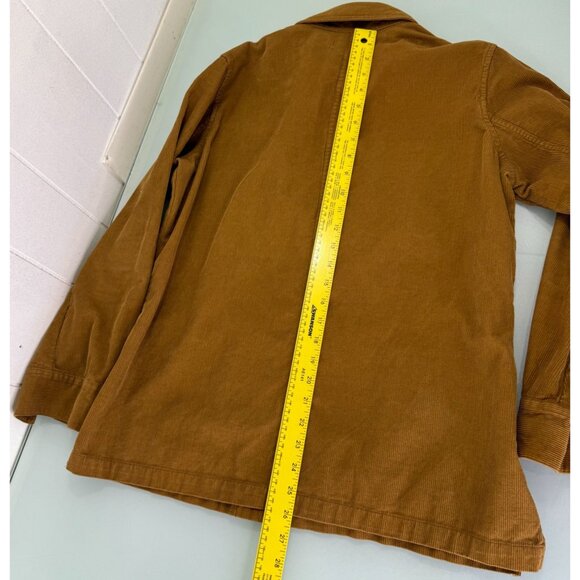 ROWAN Abbot Cord Chore Jacket Women's Small Button Front Pockets Amber Grain - Picture 6 of 8